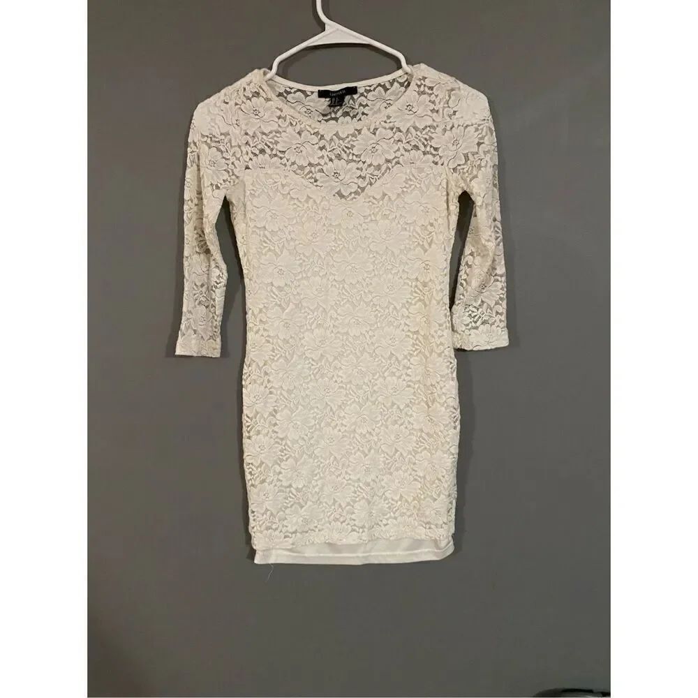 Forever 21 White Lace Dress Size Small
